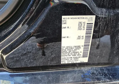 2022 Nissan Altima Sr z USA, uszkodzony, nr VIN 1N4BL4CV2NN306485